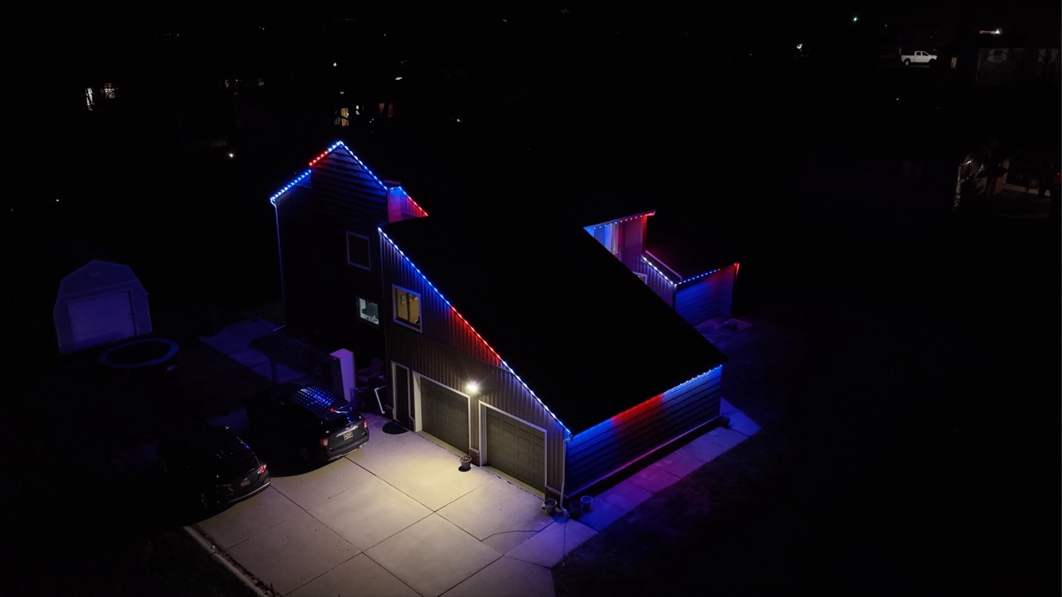 Custom color permanent lighting