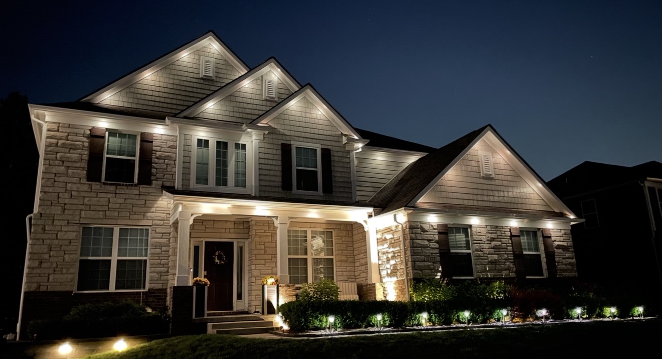 Bright white security lighting
